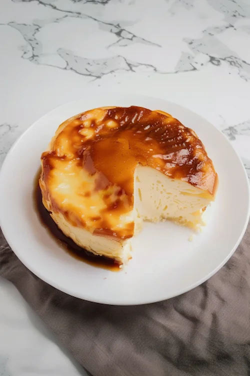 elaboración Flan de queso en olla GM