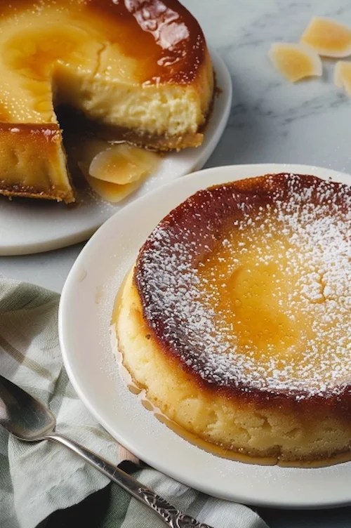 elaboración Flan de queso y coco