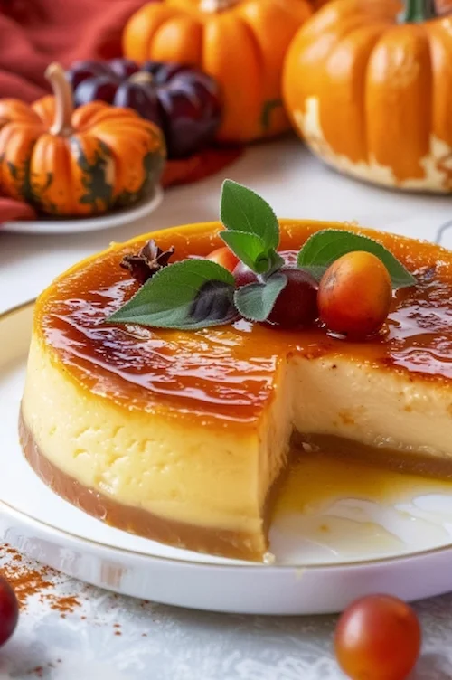 Flan de calabaza y queso