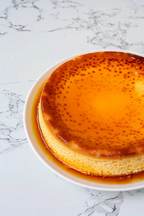 Flan de queso al microondas