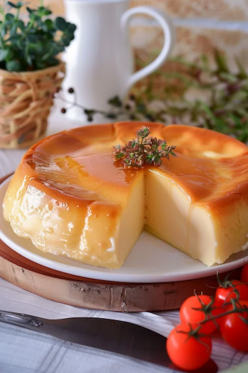 Flan de queso y leche condensada