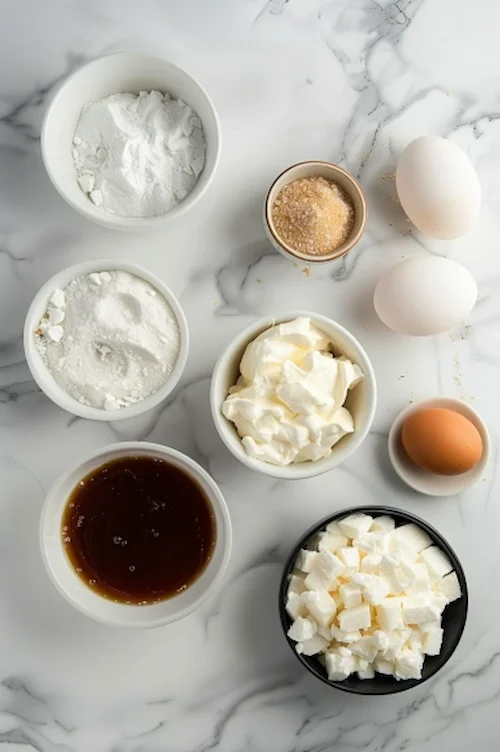 ingredientes Flan de queso mascarpone en Thermomix