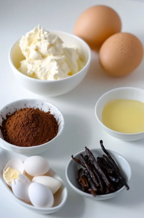 ingredientes Flan de queso mascarpone y nata