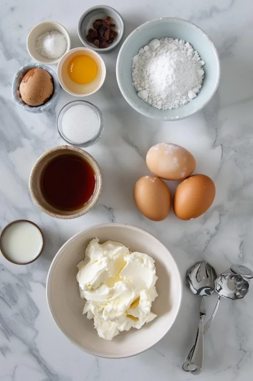 ingredientes Flan de queso mascarpone y yogur griego